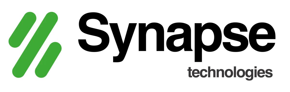 Synapse logo, Green icon, dark text